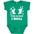 thumbnail image 3 of Inktastic How I Roll Bowling Boys or Girls Baby Bodysuit, 3 of 5