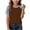 Brown, variant on Asxite Toddler Tops Girls Summer Tops Denim Look Print Crewneck Short Sleeve T Shirt for 4-15 Years