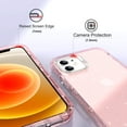 thumbnail image 4 of ULAK iPhone 12 Case, iPhone 12 Pro Case, Clear Sparkle Heavy Duty Shockproof Hard Back Phone Case for Apple iPhone 12 & 12 Pro 6.1, Pink Glitter, 4 of 9