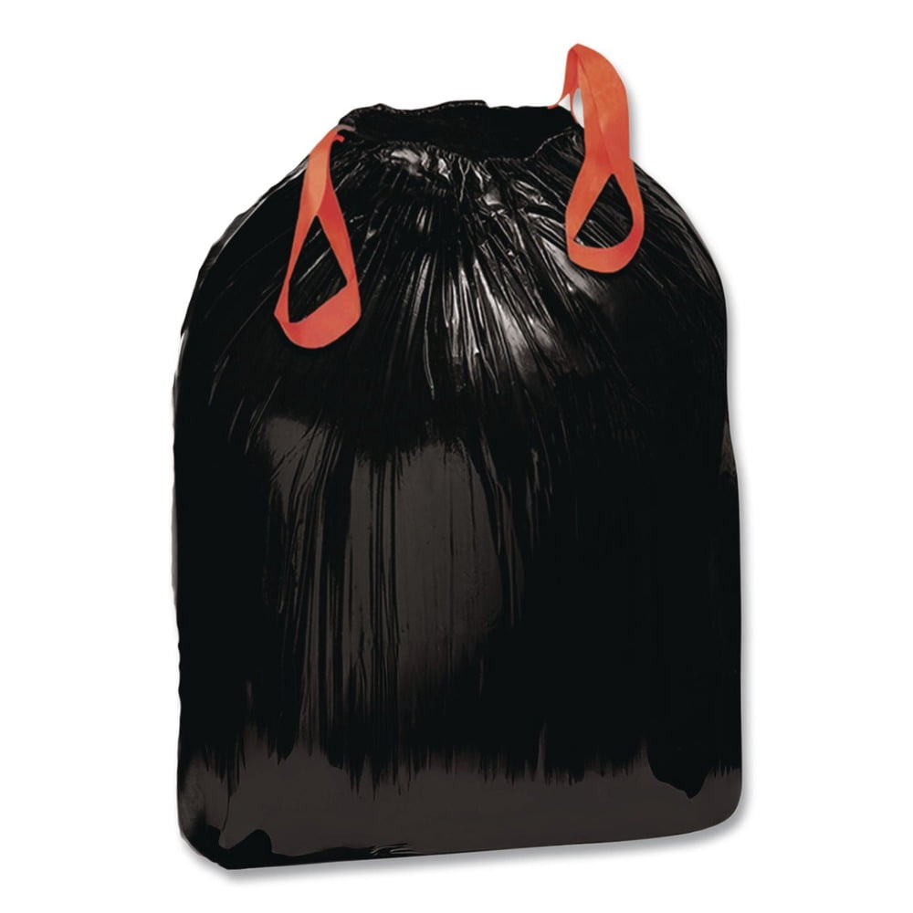 Draw 'n Tie 30 gal. 1.2 Mil, Drawstring Heavy-Duty Trash Bags - Black (200 Count)