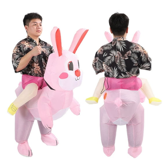 Inflatable Bunny Costume, Funny Full Body Polyester Blow Up Bunny Suit for Party