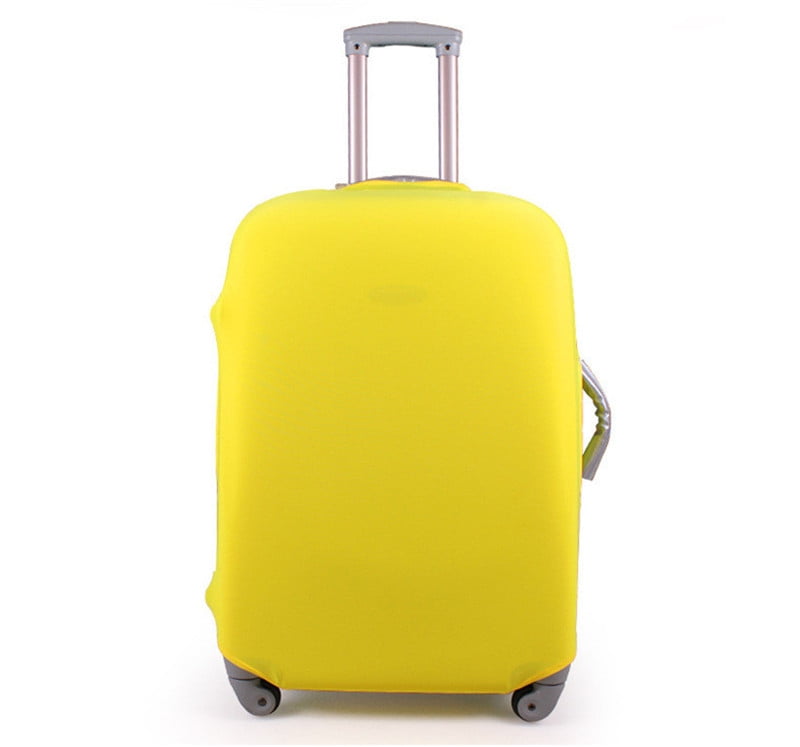 black and yellow suitcase