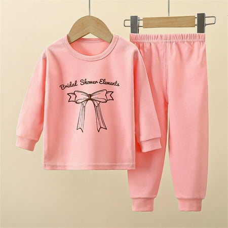 

lmcalzta Baby Toddler Clothes Unisex Sweatshirts and Elastic Waist Pants Loungerwear Sleepwear Fall Warm Pajamas Outfits