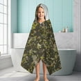 thumbnail image 6 of Olive Green Camo Mottled Pattern Hooded Bath Towel，60"x35" for Ages 3 To 12 Kids, Quick Dry Lightweight Soft Microfiber Hood Beach Towel Cover Up for Kids, 6 of 7