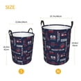 thumbnail image 3 of Balery Nautical Style Sailboat Cesta de ropa redonda con asas, impermeable, independiente, para ropa, juguetes, dormitorio y familia-Small, 3 of 6