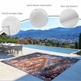 thumbnail image 6 of Outdoor Rug 5x7 ft Gingerbread Man Christmas Waterproof Outdoor Patio Rug Mat Non Slip Outside Area Rugs Carpet for RV,Camping,Porch,Deck,Pool,Balconybackyard,Winter Snowy Scene White, 6 of 9