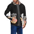 thumbnail image 2 of Goofa Little Chef Gnome Pattern Mens Full-zip Hoodie, Zip-up Pullover Hooded Sweatshirt, Kangaroo Pocket Hoodie Ideal for Daily Wear, Travel, and Home-X-Large, 2 of 5
