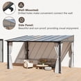 thumbnail image 5 of Howsvn 10x13 FT Wall-Mounted Gazebo, Aluminum Outdoor Patio Lean, Extra-Large Instant Canopy Tent with Removable Sidewalls, Waterproof Outdoor Shelter, 5 of 8