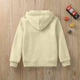 thumbnail image 3 of Girls Sweatshirts Fall Winter 7-8 Years Sweatshirt Color Solid Zip Jackets Long Hoodie Top Sleeve Up Girls Kids Boys Coat&jacket Clothes ,Beige, 3 of 6