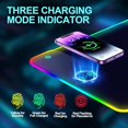 thumbnail image 3 of Wireless Charging RGB Gaming Mouse Pad LED Mouse Pad xxMM Light Modes Extra Large Mousepad Rubber Base RGB Desk Mat for Gaming MacBook PC Laptop Desk\u, 3 of 9