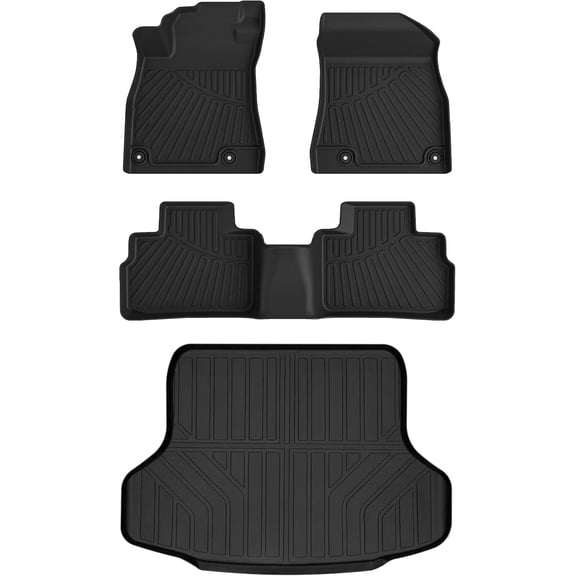 Nissan Sentra 2020–2025 Floor & Cargo Mats, Heavy Duty TPE All-Weather Liners, Anti-Slip, Odorless, Full Set Interior Protection, Black