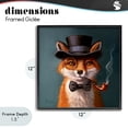 thumbnail image 4 of Stupell Industries Contemporary Charming Dapper Fox Black Framed Giclee Art, 12 x 12, by Lucia Heffernan, 4 of 8