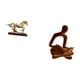 thumbnail image 5 of Figura de caballo en miniatura, escultura coleccionable de resina, adorno, estatua de animal, figura de pensador abstracto, estatua de arte, ideal par, 5 of 8