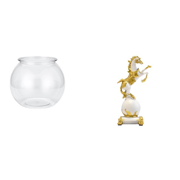 Acuario de escritorio,Pecera pequeña transparente,pecera,jarrón,mesa,Figura de escritorio,Estante de estatua de caballo para escritorio,oficina,decoración del hogar,Figura decorativa de