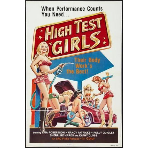 High Test Girls Movie Poster 24in x 36in Art Poster 24x36 Multi-Color Square Adults Z Posters