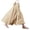 Beige, variant on felwors Women's Cotton Linen Maxi Skirt - Flowy Boho Long Skirt with Ruffled Hem for Casual, Beach, Summer (Beige, L)