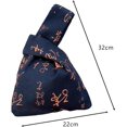 thumbnail image 3 of Yazoeia Chinese Calligraphy Pattern Knot Bag Pouch Gift Tote for Business Events Dating CJB12-1103, 3 of 7