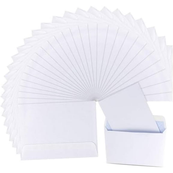 200Pcs Envelopes Self Seal, 4 x 6 Blank White Kraft Paper Envelopes Self Seal Business Envelopes for 4x6 Cards, Photos, Weddings, Invitations,No Window$$Office