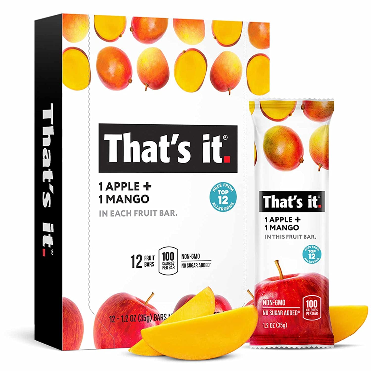 That's it Fruit Bars Snack Gift Box ( 20 Pack )100% All Natural,  Gluten-Free, Vegan, Low Carb Snacks - Healthy Fruit Snacks Bulk Variety