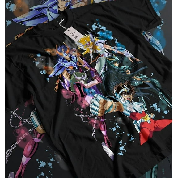Saint Seiya T-shirt knights Of the Zodiac Hyoga Ikki Anime Shun Shirt All Size