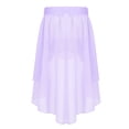 thumbnail image 2 of RUNQHUI Kids Girls Ballet Dance Performance Irregular Hem Chiffon Solid Color Skirt Lavender 16, 2 of 7