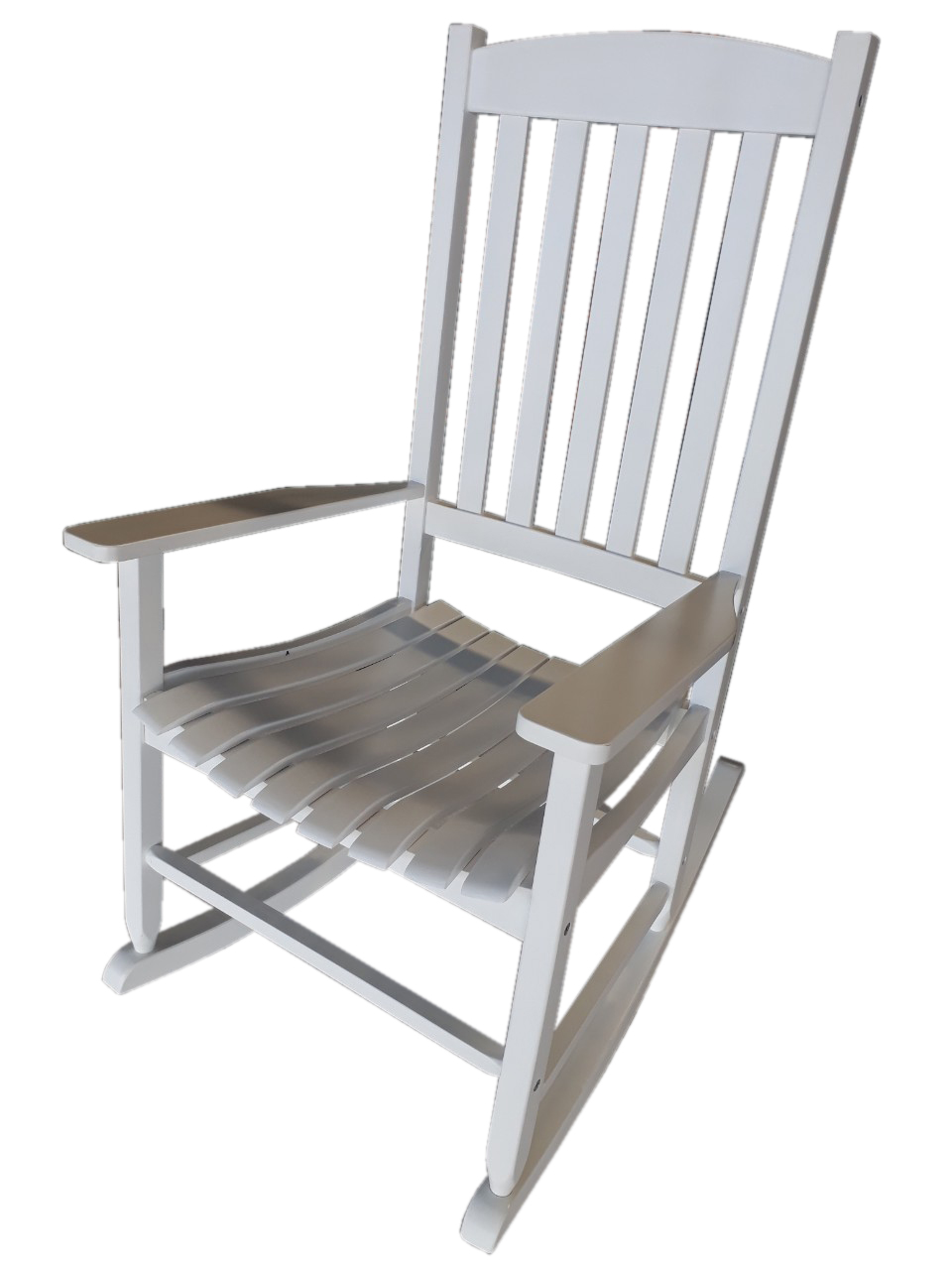Mainstays Outdoor Wood Porch Rocking Chair, White Color, Weather ...