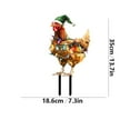 thumbnail image 4 of Seyotauo Christmas Chicken Outdoor Decorations Metal Christmas Glossy Rooster Animal Garden Stakes Yard Art for Ground Yard Lawn Porch Sidewalk Xmas Holiday Decorations, 4 of 5