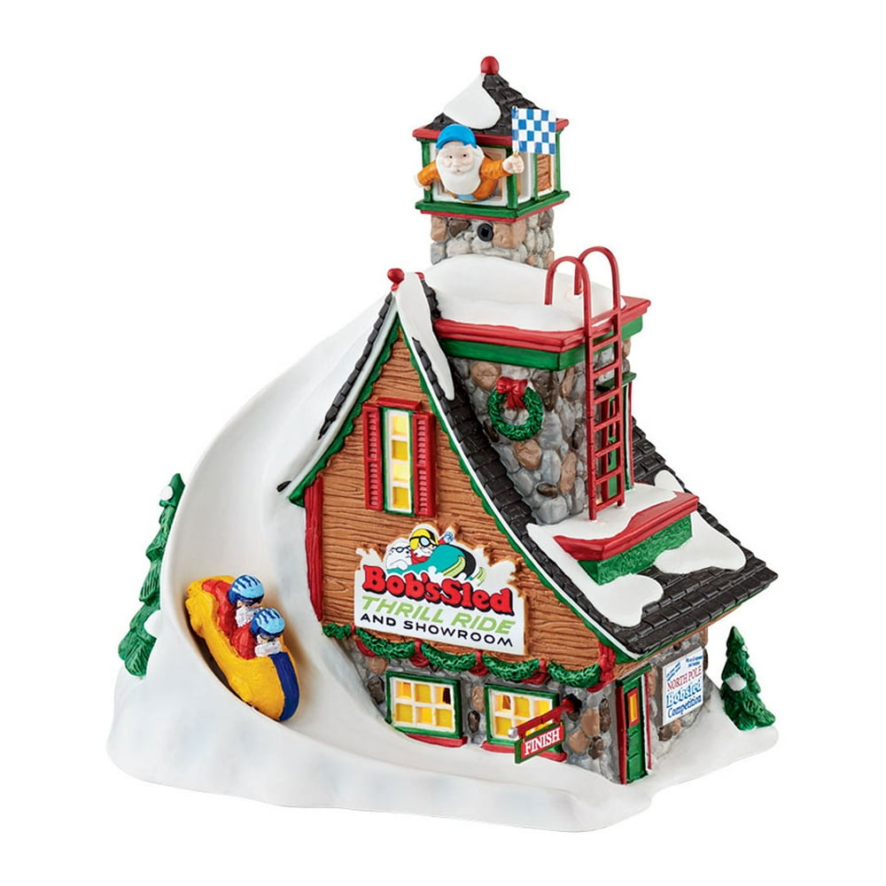 Dept 56 North Pole Village 4044838 Bob's Sled Thrill Ride Retired