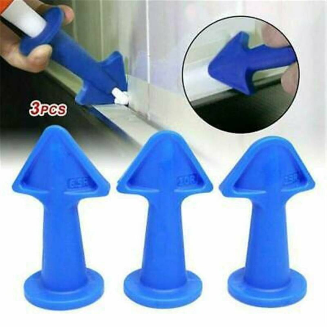 HOT 3 in 1 Silicone Caulking Finisher Tool Nozzle Spatulas Filler Spreader Tool 