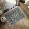 thumbnail image 3 of BERTHMEER 2'x3' Small Black Area Rugs for Bathroom Bedroom Entryway Kitchen Dorm Entrance Vintage Non Slip Washable Oriental Traditional Distressed Rugs, 3 of 6