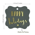 thumbnail image 7 of Inkdotpot Real Gold Foil Happy Holiday Tags Favor Bracket Shape Hang Pack Of 100 Paper Tags, 7 of 7