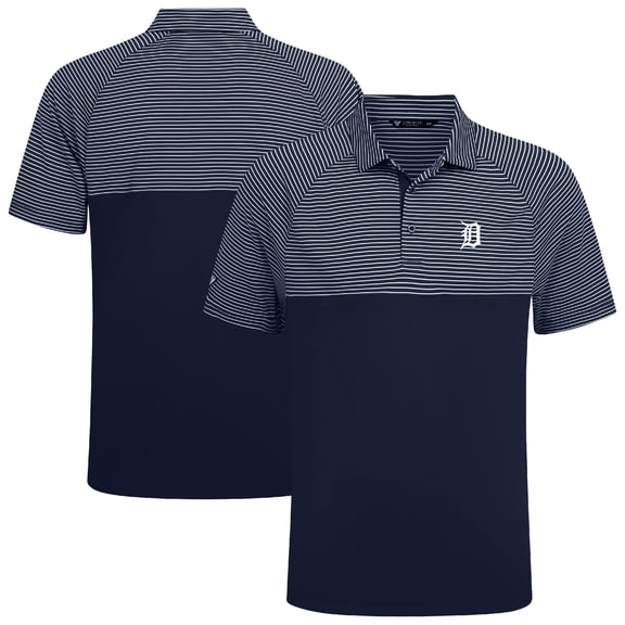 Men's Levelwear Navy Detroit Tigers Classic Stripes Insignia 2.0 Polo