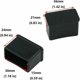 thumbnail image 3 of Paquete de 12 tapas protectoras rectangulares de fieltro de goma para patas de mesa o silla (negro, 15 x 30 mm), 3 of 5