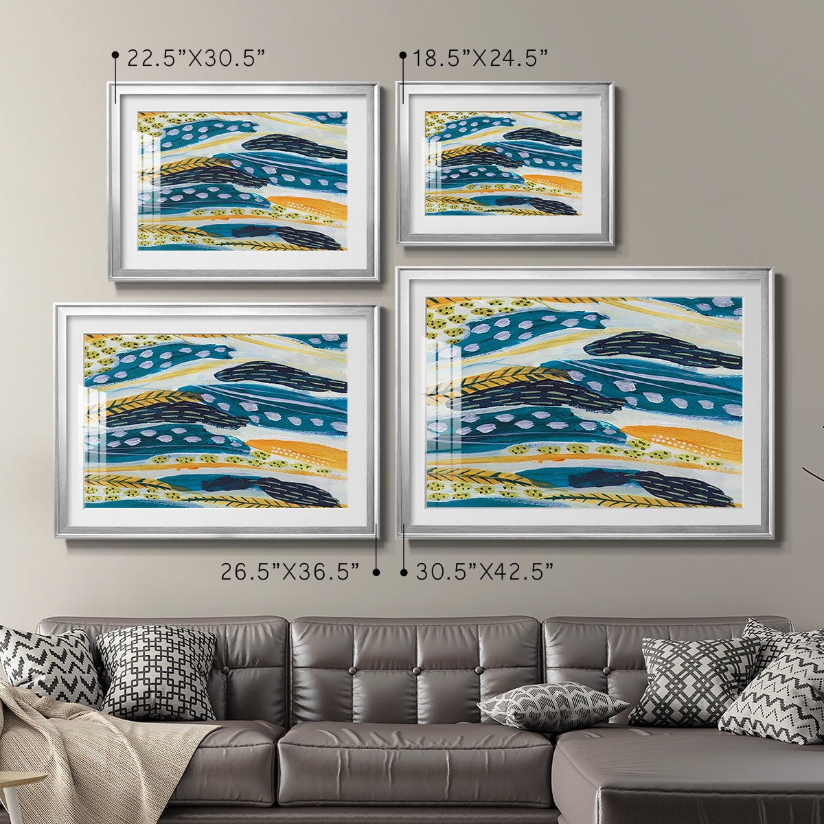 Feathery IV Premium Framed Print - Ready to Hang