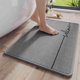 thumbnail image 4 of Alfombra de lino | Felpudo absorbente y antideslizante para baño, dormitorio y entrada | Lavable a máquina | 60 x 40 cm en gris o marrón, 4 of 6