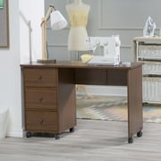 Savannah Folding Mobile Sewing Desk - Dark Oak