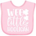 thumbnail image 3 of Inktastic St. Patrick's Day Wee Little Hooligan with Shamrocks Boys or Girls Baby Bib, 3 of 4