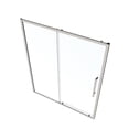 thumbnail image 5 of 56"-60"W x 72"H Sliding Shower Door, Clear Glass Bathtub Doors with 1/4" Tempered Glass, Handle, Framed Sliding Tub Door for Bathroom, Partition, Bathtub, Chrome, 5 of 8