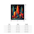thumbnail image 5 of Stylish Abstract Landscape Flannel Blanket - Soft Warm Cozy Design with Geometric Trees & Celestial Background for Sofa & Travel, 5 of 7
