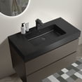thumbnail image 5 of 36" Bathroom Vanity with Sink, Large Storage Wall Mounted Floating Bathroom Vanity for Modern Bathroom, One-Piece Black Sink Basin without Drain and Faucet, Gray, 5 of 10