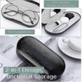 thumbnail image 2 of Double Eyeglass Case, 2 In 1 Double Sided Portable Glasses Case Contact Lens Case For Men Women, 2 of 5