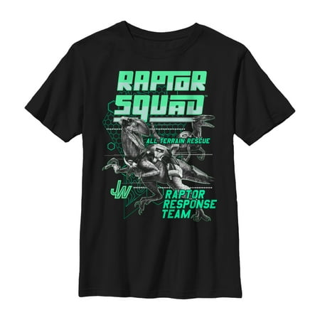Jurassic World Boys' Raptor Response Team T-Shirt (All Blacks Best Team In The World)