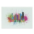 thumbnail image 1 of Seattle Skyline Cutting Board, Contemporary Lettering City Artwork in Colorful Paint Blobs Modern Print, Decorative Tempered Glass Cutting and Serving Board, in 3 Sizes, by Ambesonne, 1 of 2