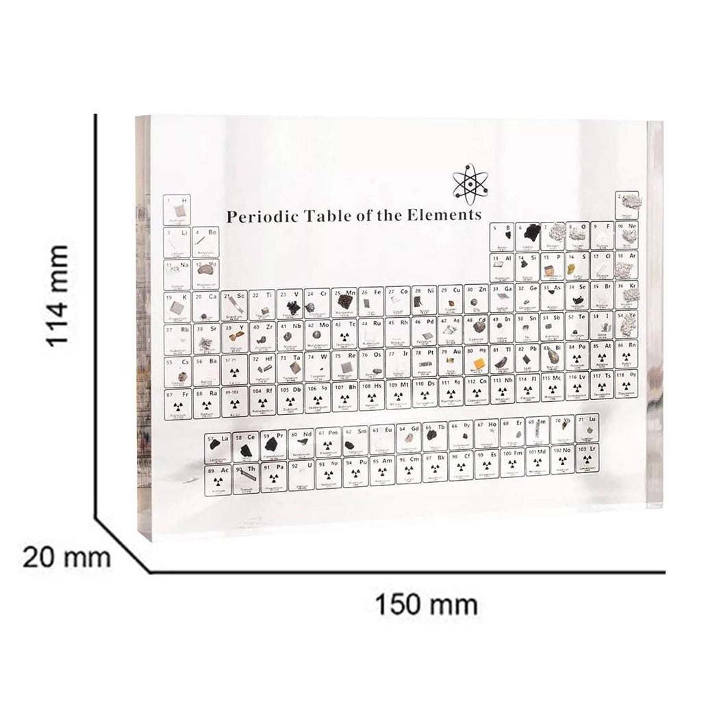 Periodic Table With Real Elements Inside, Real Elements Periodic Table, Tabla  Periodica Con Elementos Reales - AliExpress