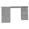 thumbnail image 3 of vidaXL Corner Desk Concrete Grey 145x100x76 cm Engineered Wood, 3 of 5