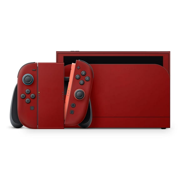 DesignSkinz Solid Dark Red Full-Body Skin Decal Wrap Cover for Nintendo Switch 2