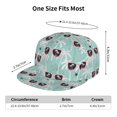 thumbnail image 2 of Adjustable Baseball Cap, tropical palm trees sunglasses Flat Bill Trucker Flat Brim Hats Dad Hat for Men Women - Snapback Hat Adjustable Size, 2 of 7