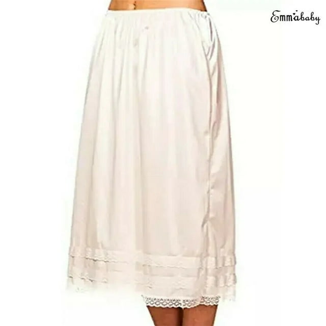 Jupon en Dentelle pour Femmes Jupon sous Robe Longue Jupe de Sécurité Oversize
