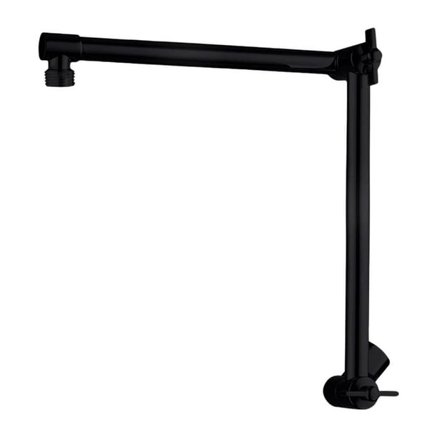 Brazo de extensión para ducha de baño, conexión universal G1/2 de 18'' Negro mate