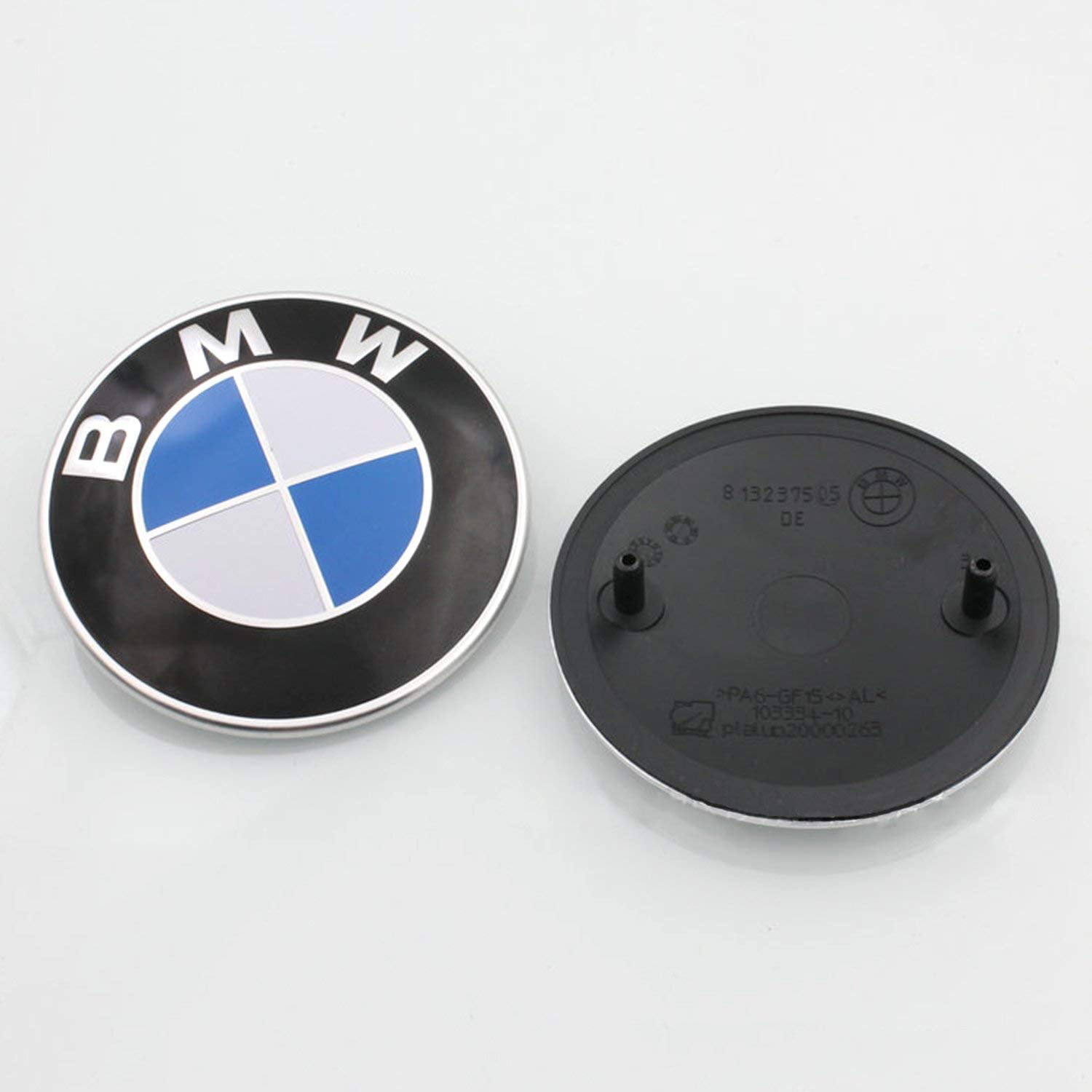 1pc 82mm BMW 2 pin Emblem Logo Replacement for Hood/Trunk for ALL Models BMW E30 E36 E46 E34 E39 E60 E65 E38 X3 X5 X6 3 4 5 6 7 8 Haocc Loud 